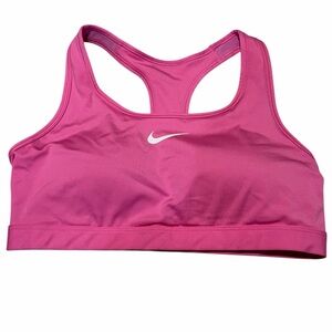 Nike Swoosh Bra Racerback Medium Support Dri Fit Pink Training S
